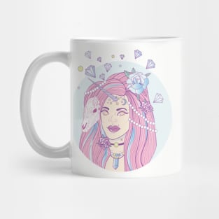 Unicorn Grunge Girl Mug